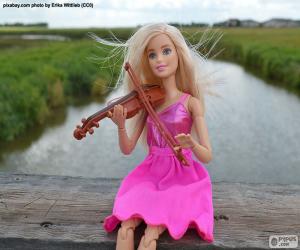 Puzzle Barbie παίζει βιολί